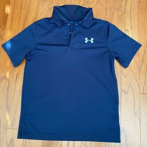 Up for sale is a boy’s Under Armour golf shirt.